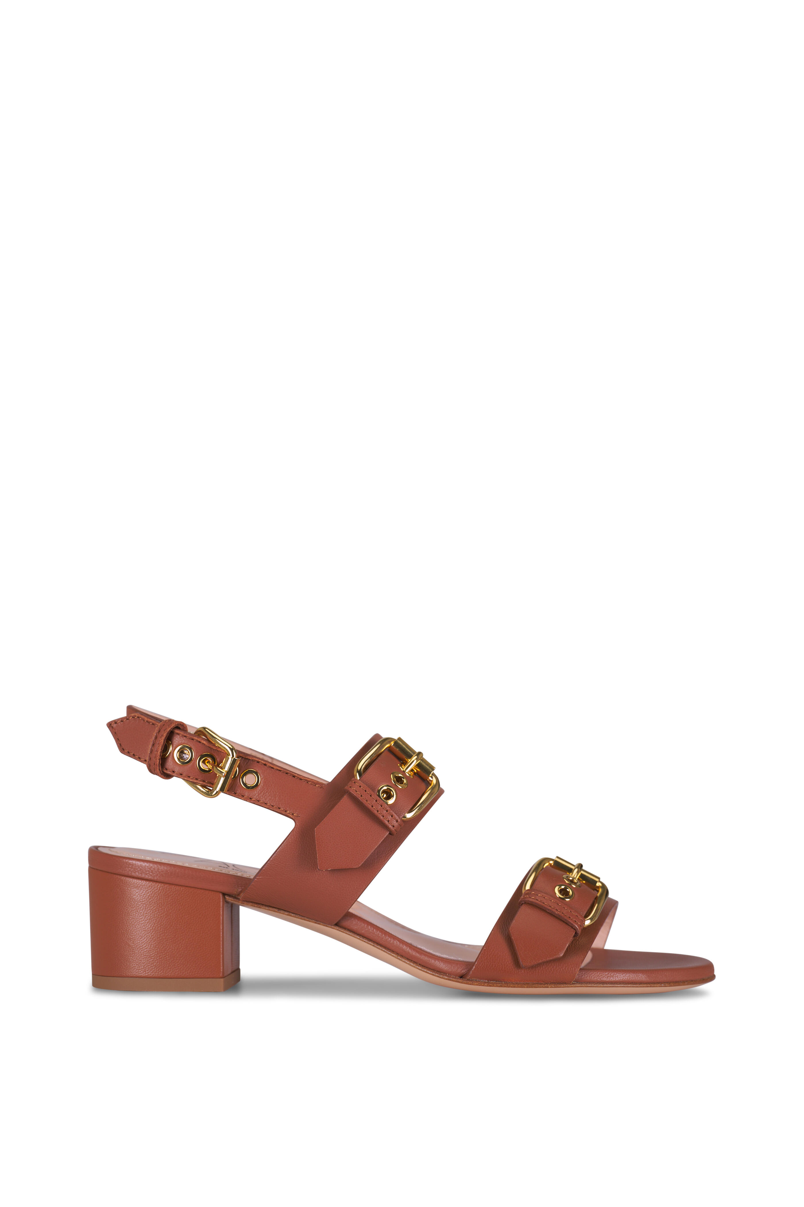 AGL - Lala Brown Leather Buckle Sandal, 45mm