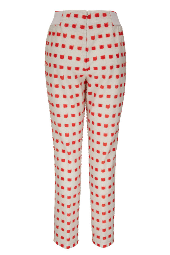Giorgio Armani - Red Square Print Double Knit Pant
