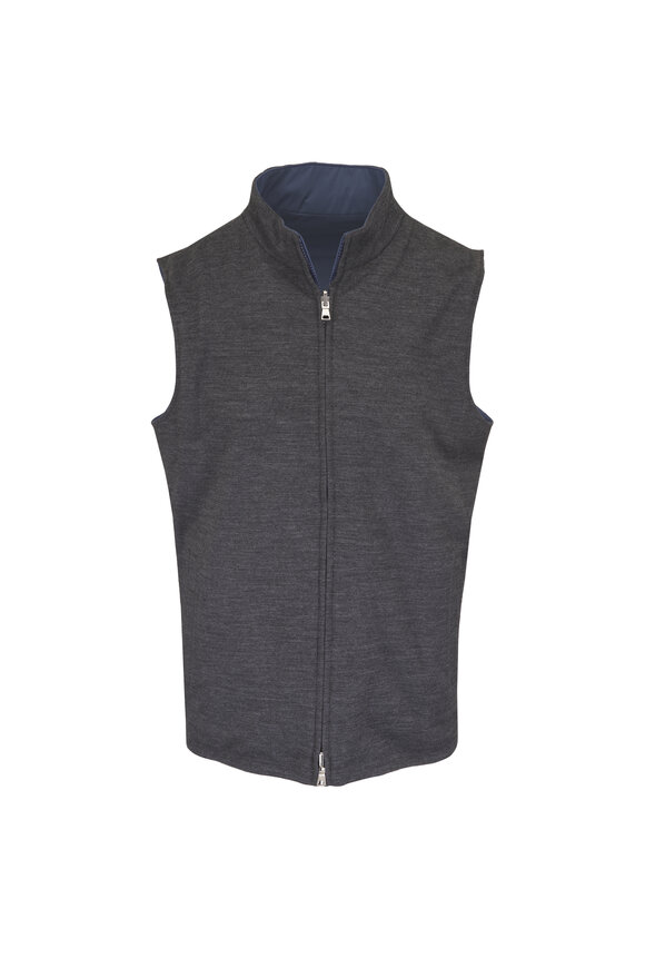 Peter Millar Crown Crafted Ryder Reversible Blue Vest - view 3