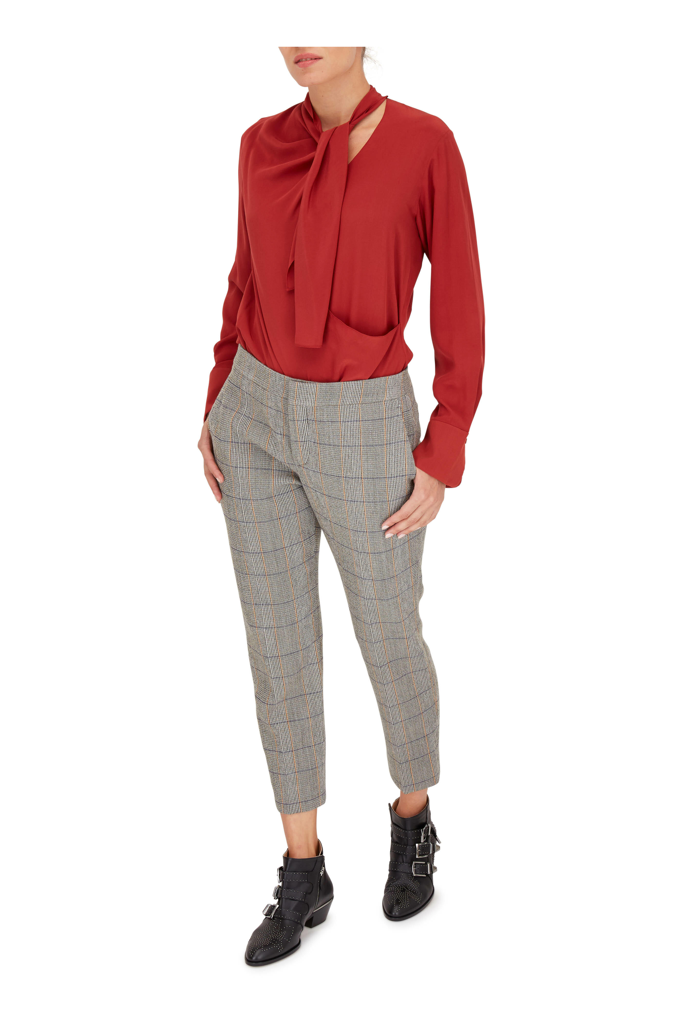 Chloé - Susanna Black Leather Studded Ankle Boot, 50mm