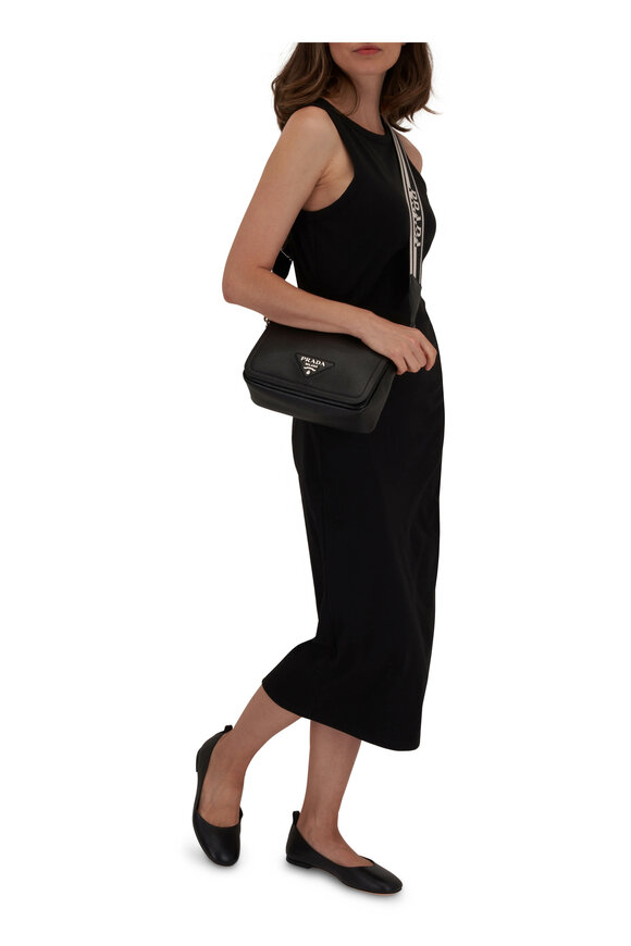 Vince - Black Side Drape Tank Dress