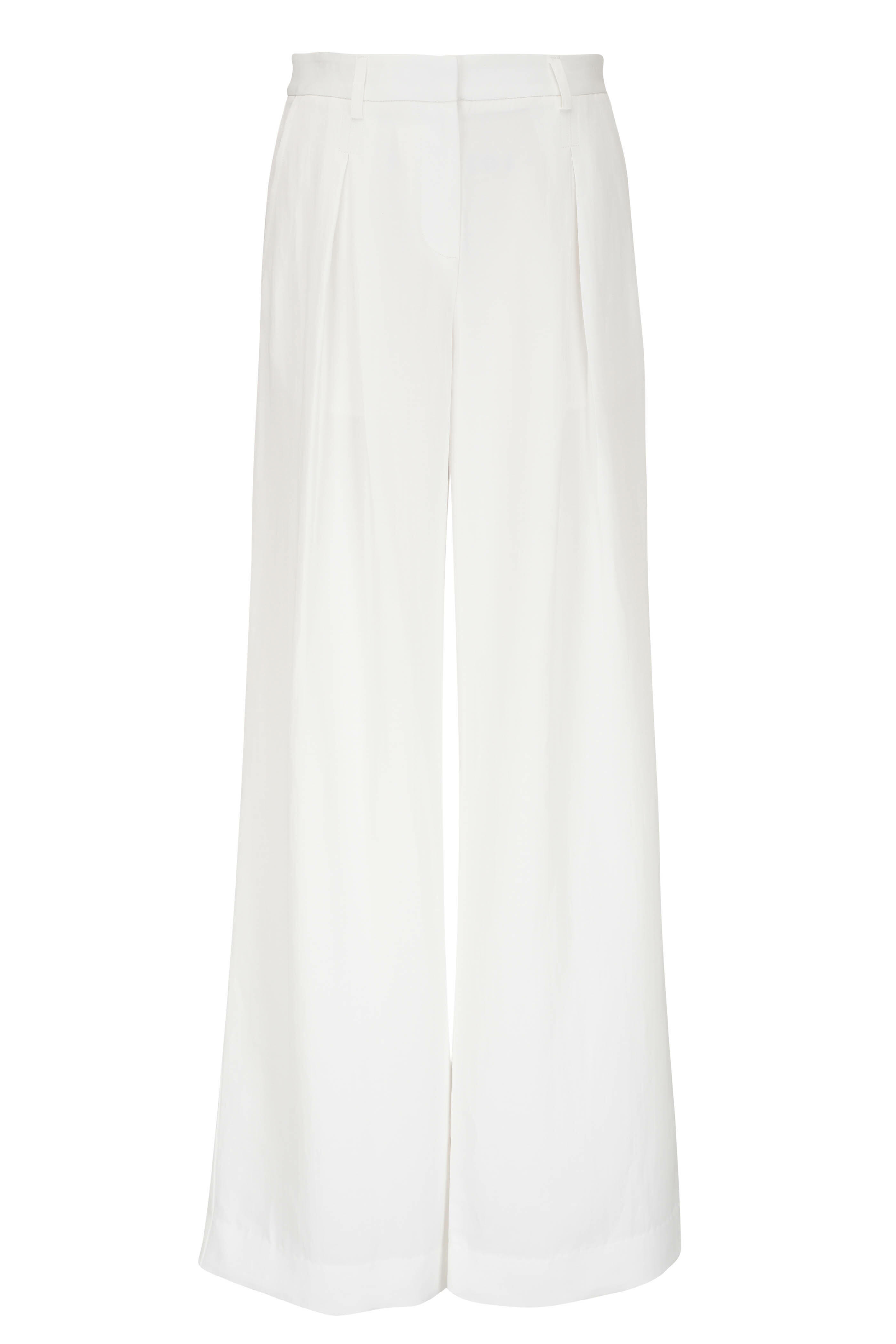 Lea Pleated Pants - White
