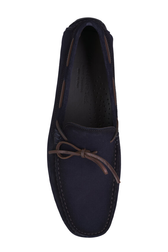 To Boot New York - Barnett Navy Blue Suede Loafer