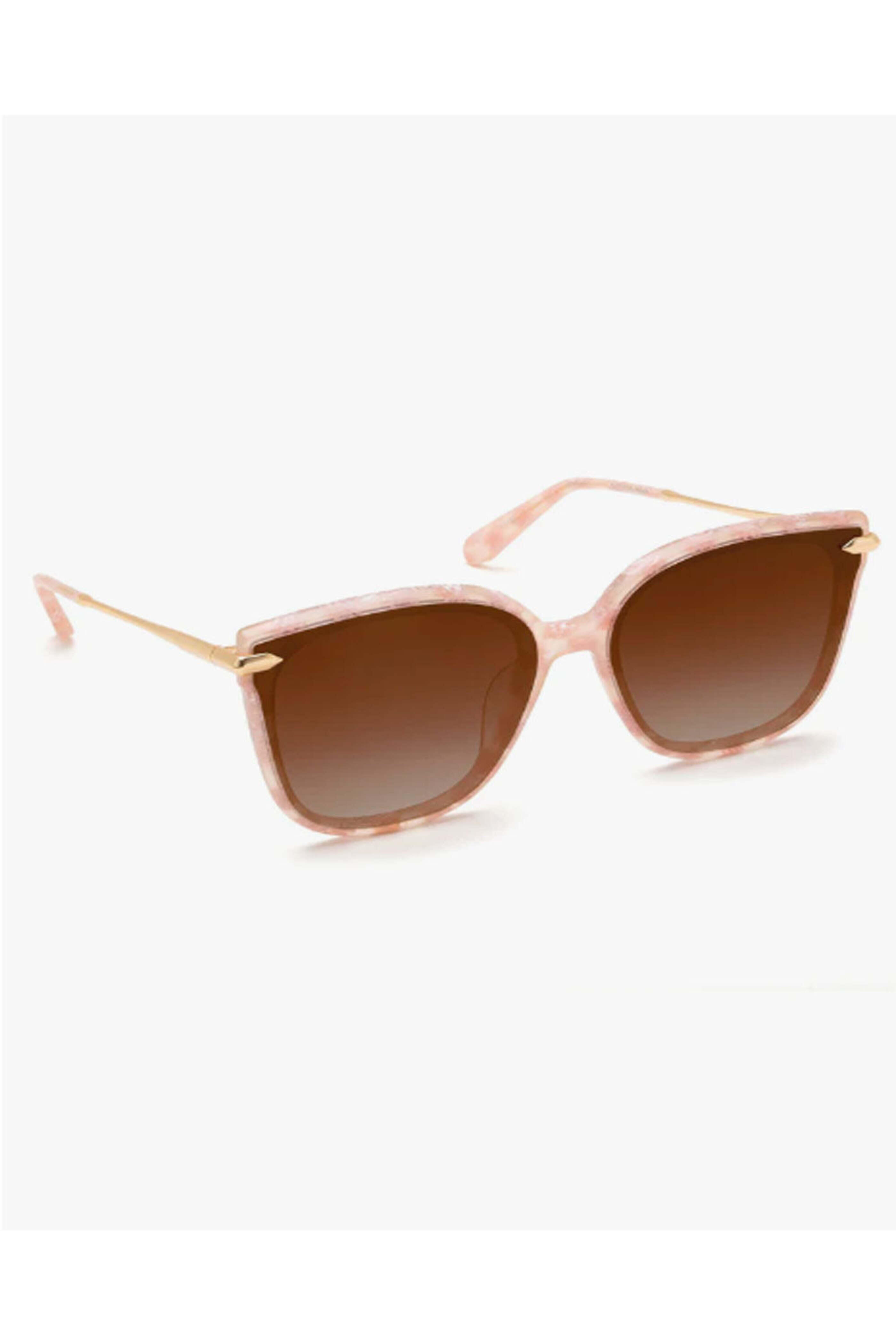 Krewe - Dede Nylon Sunglasses in Plaid 18K | Mitchell Stores display picture 1