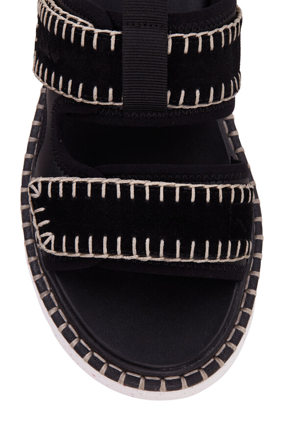 Chloé - Llilli Black Leather Flatform Sandal