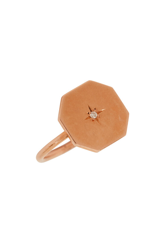 Genevieve Lau Big Sky Rose Gold Starburst Ring