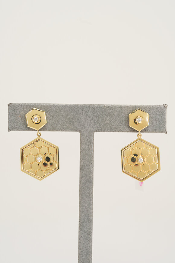 Miseno 18k Yellow Gold Diamond Baia Sommersa Studs