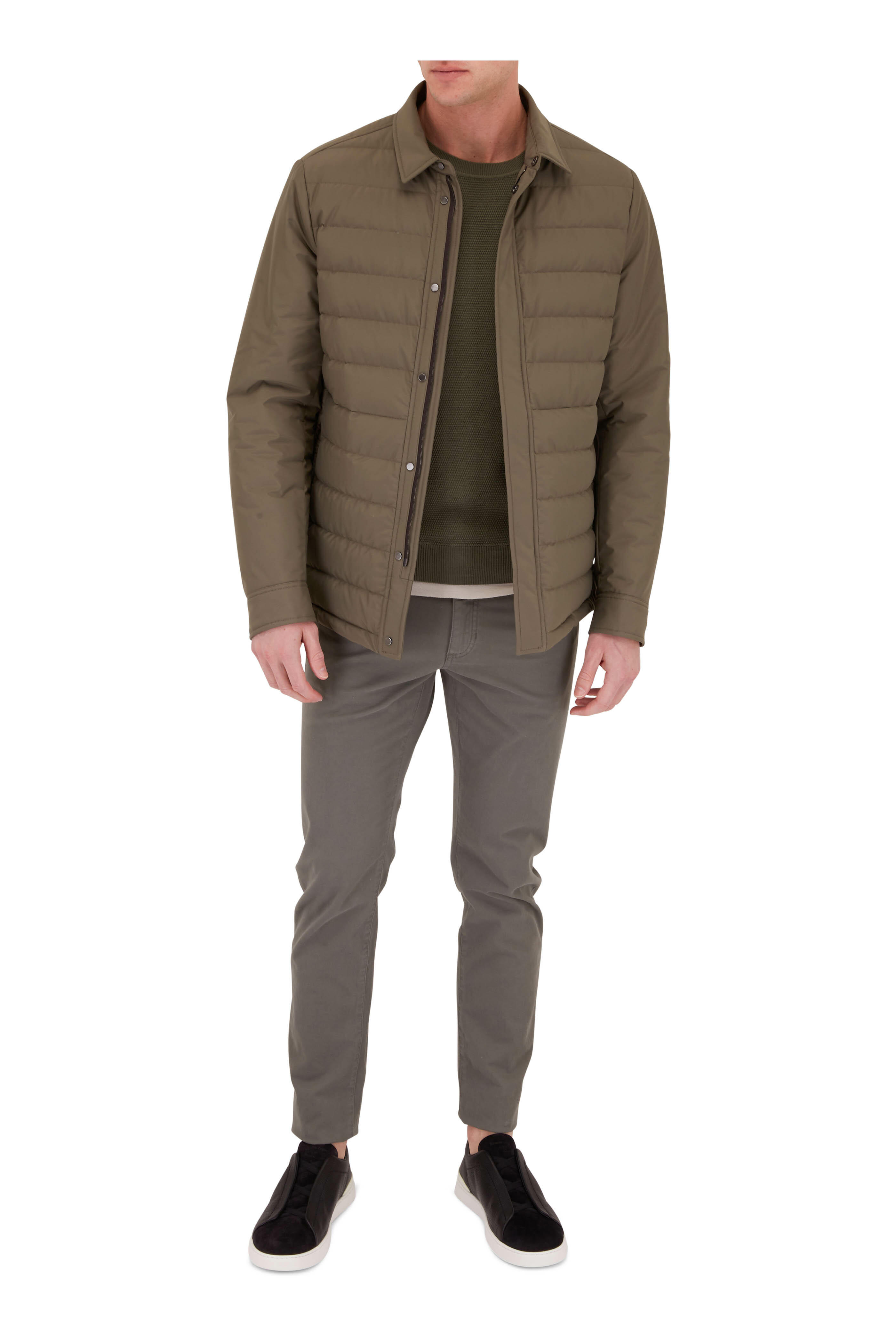 Zegna - Gray Green Five Pocket Pant