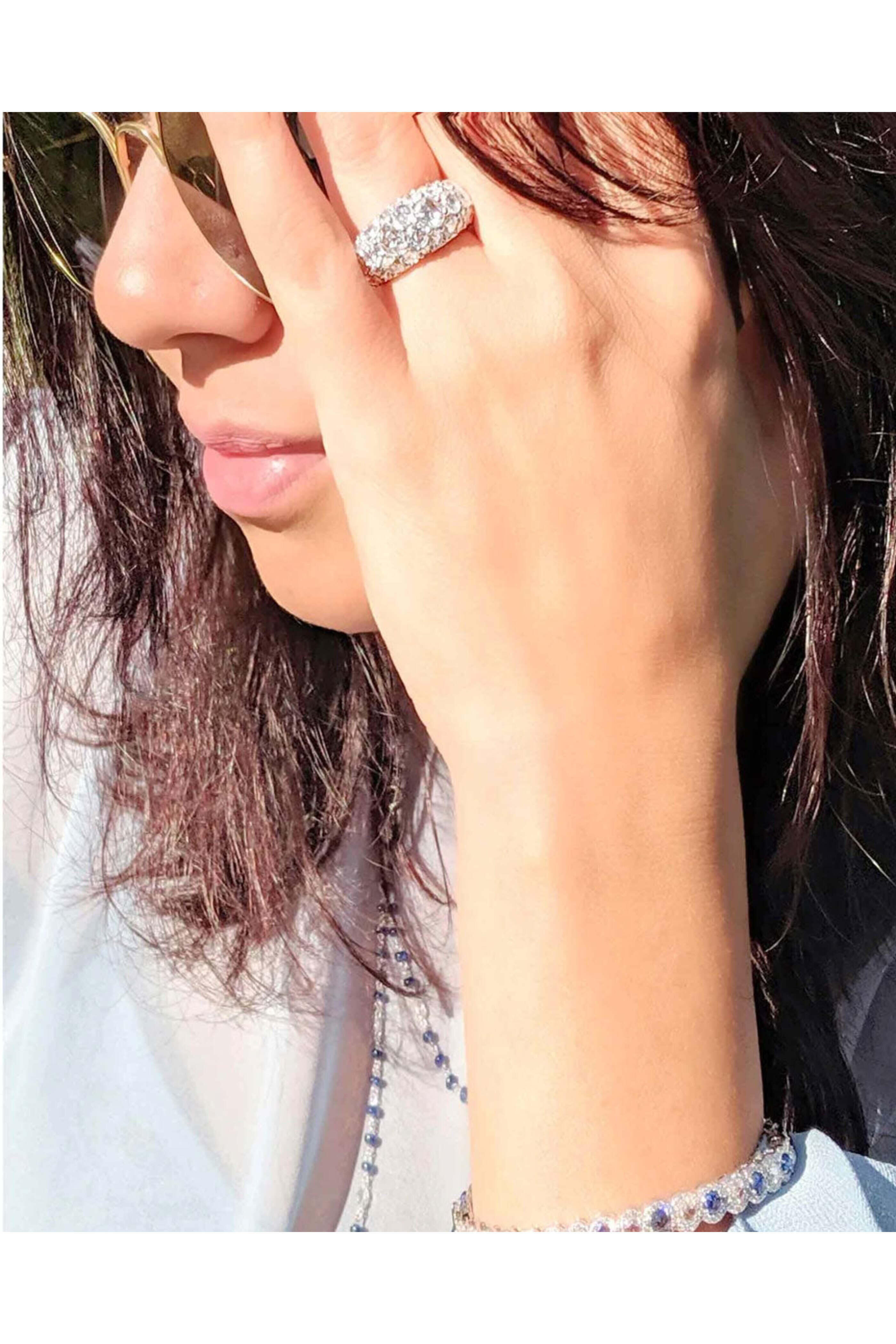 64 Facets - Rose Gold Diamond Cluster Ring