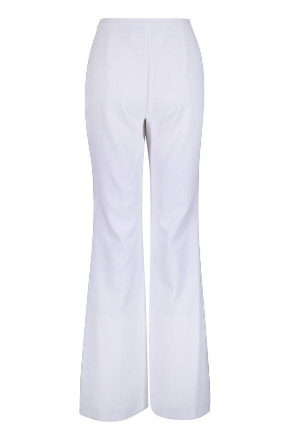 Michael Kors Collection Brooke White Side Zip Flare Pant - view 3