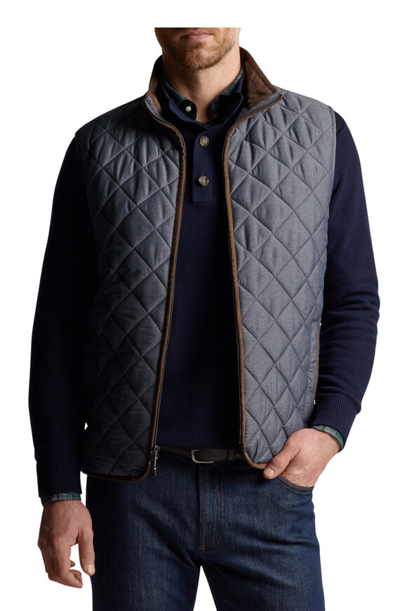 Peter Millar - Essex Iron Quilted Travel Vest