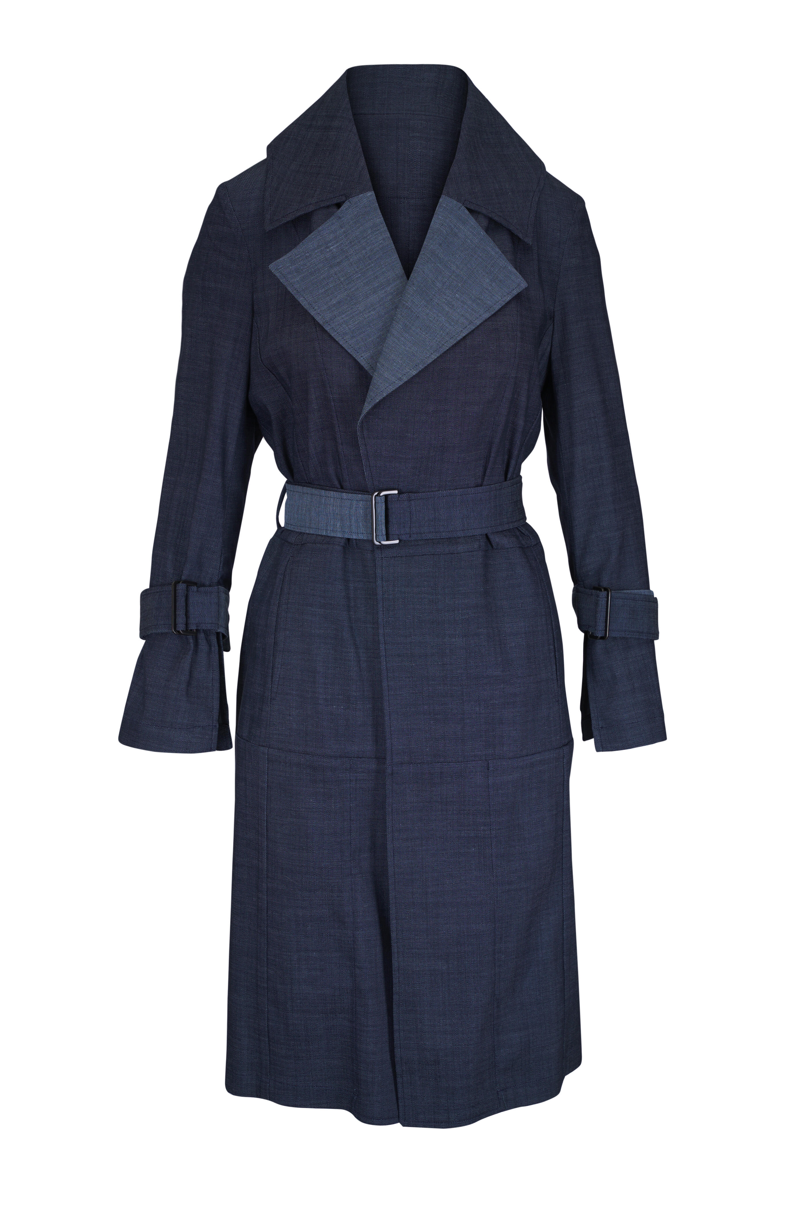 KZ_K Studio - Aquatics Indigo & Agate Blue Reversible Trench