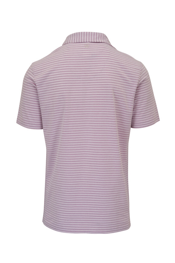 Peter Millar - Albatross Stripe Valencia Pink Piqué Polo