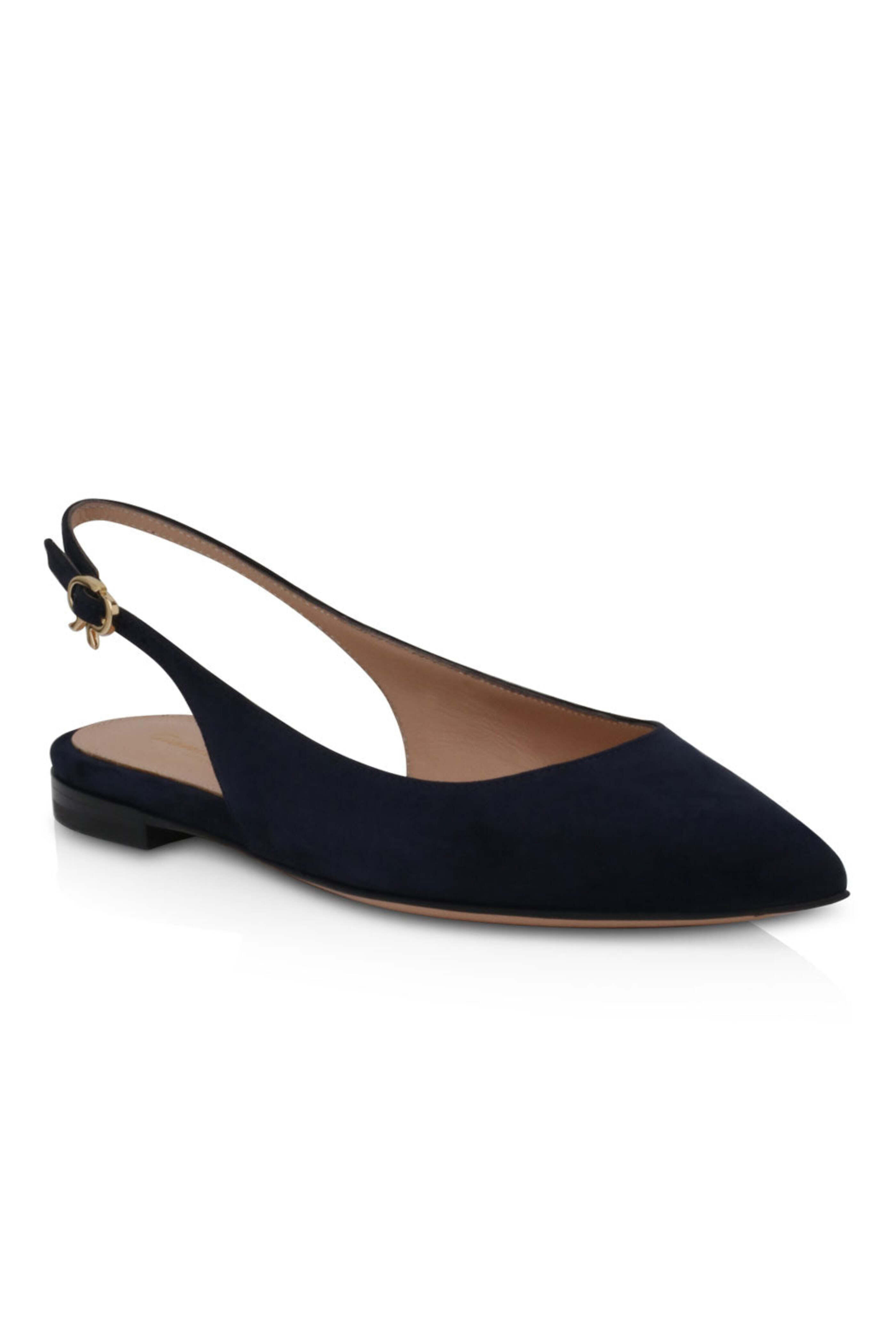 Gianvito Rossi - Ribbon Slingback Flat in Denim