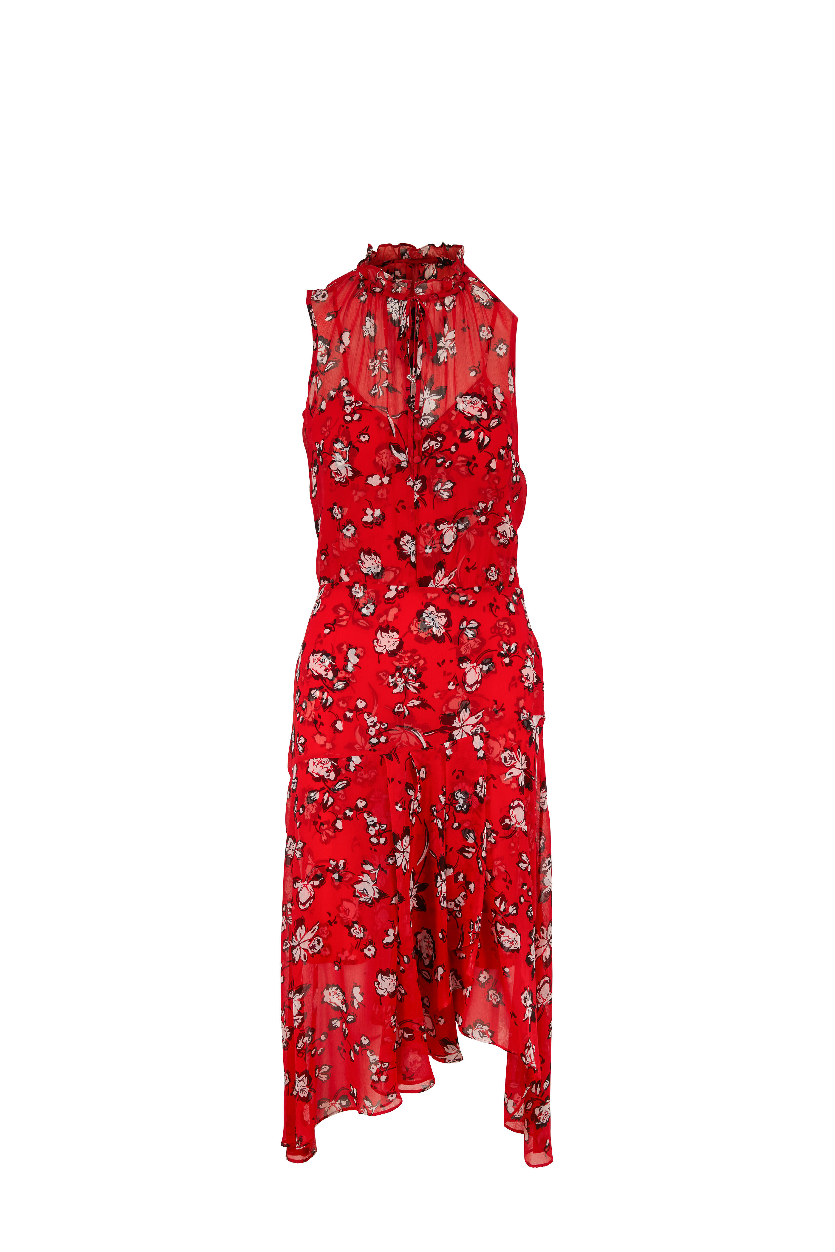 Veronica Beard - Corsica Red Multi Floral Sleeveless Dress