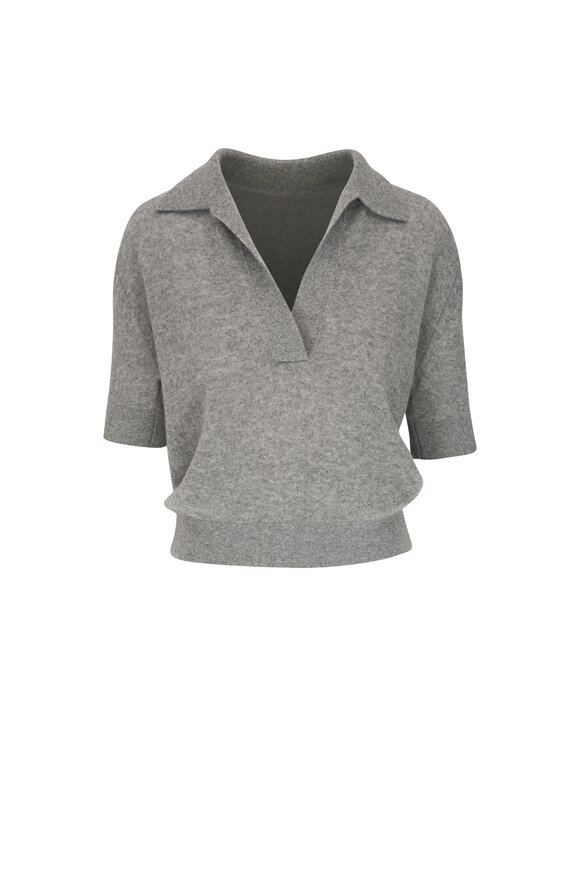 Khaite Shrunken Jo Warm Gray Sweater 