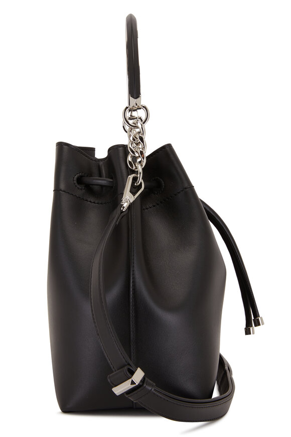 Jimmy Choo - Bonbon Black Leather Bucket Bag