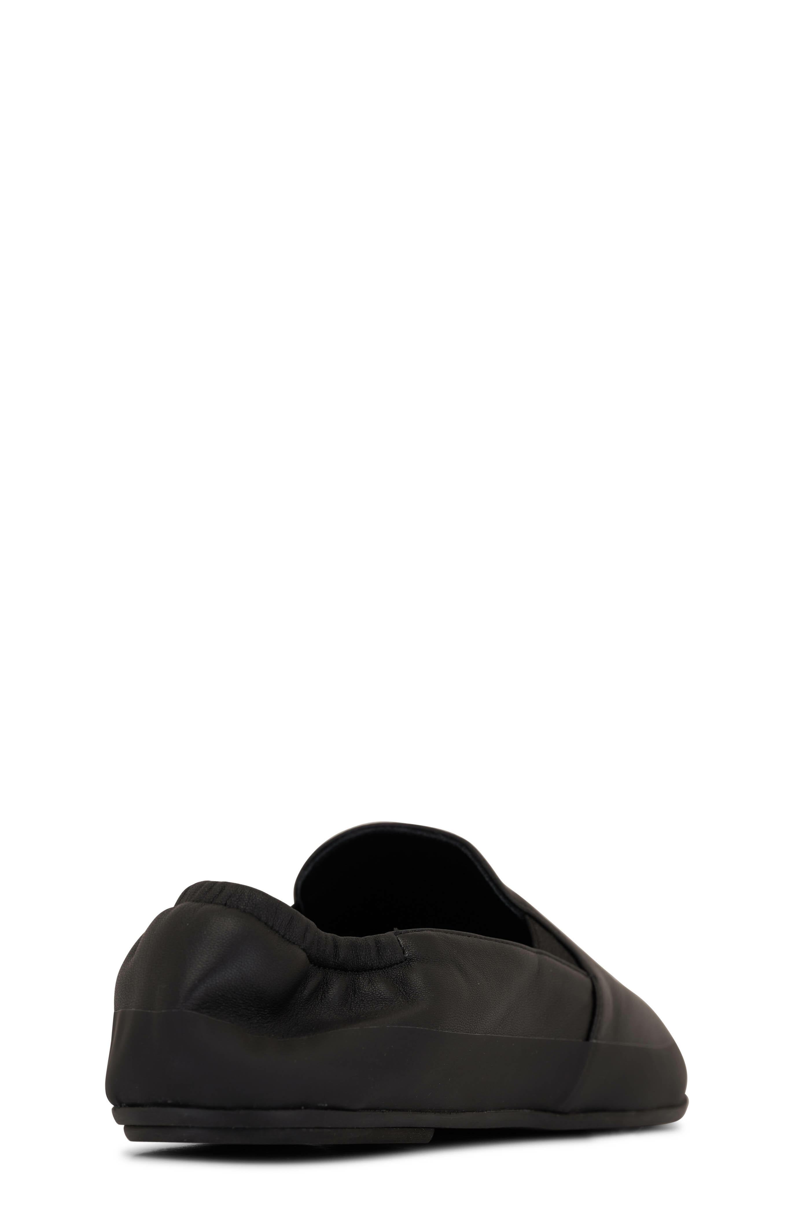 The Row - Black Tech Leather Loafer | Mitchell Stores