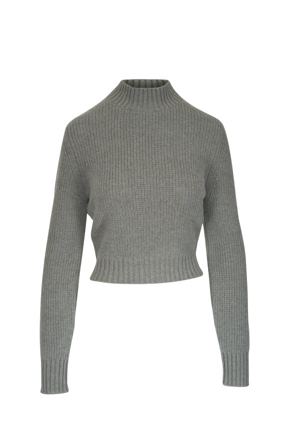 Le Kasha Chiba Moss Green Cashmere Mock Neck Sweater - view 1