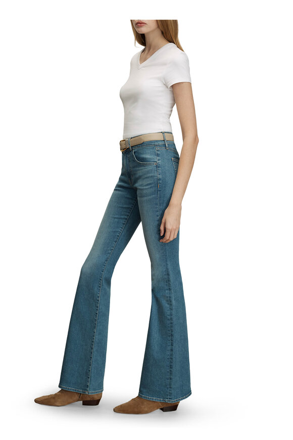 Veronica Beard Beverly Bandit Dust Mid-Rise Skinny Flare Jean - view 4