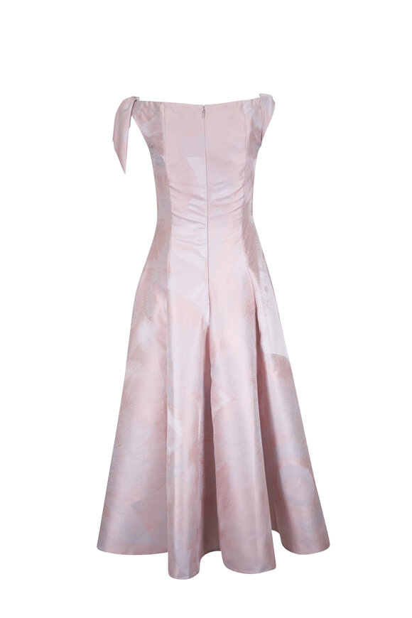 Talbot Runhof Peek A Boo Marble Jacquard Cocktail Dress - view 2