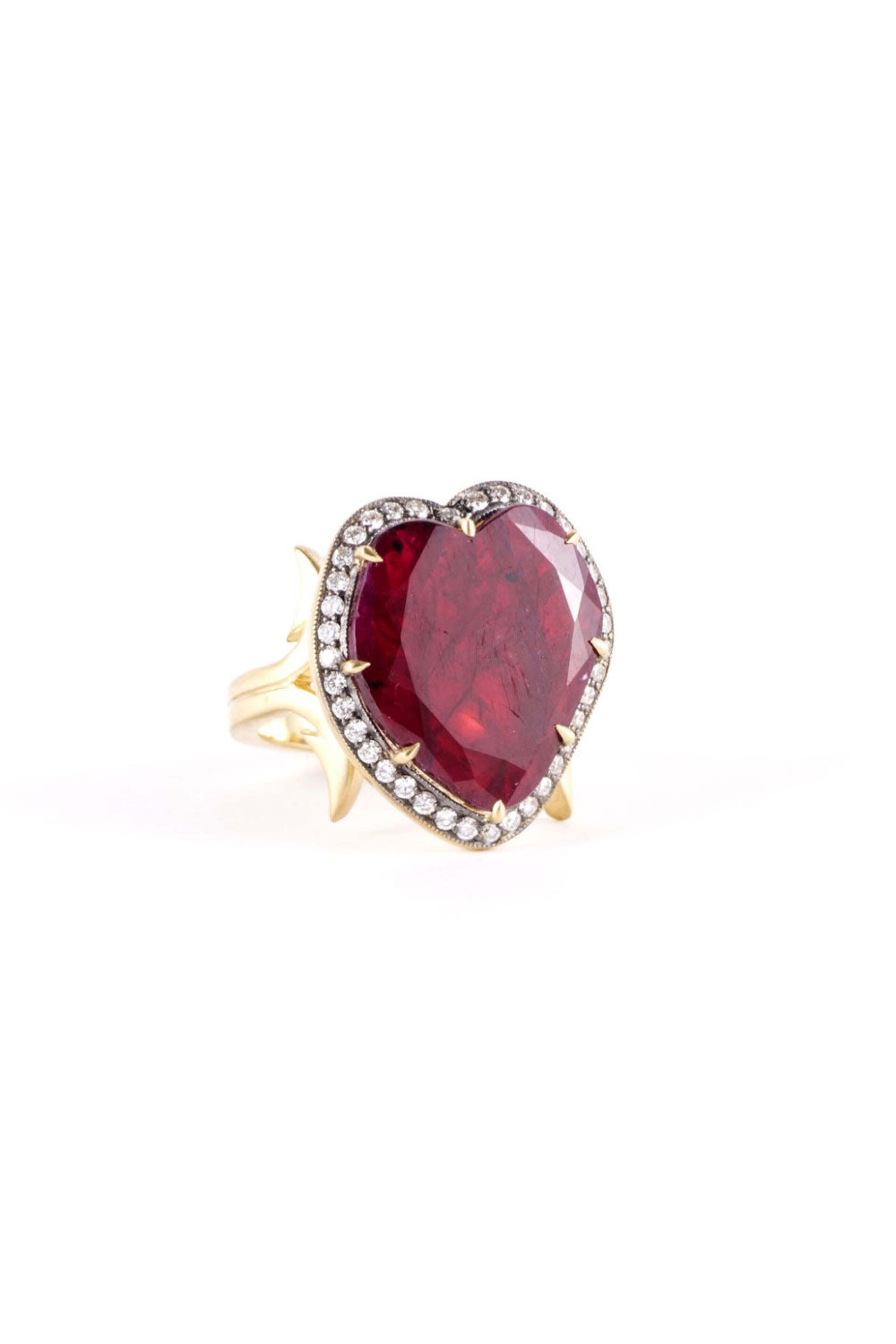Sylva & Cie - Ruby Heart Ring