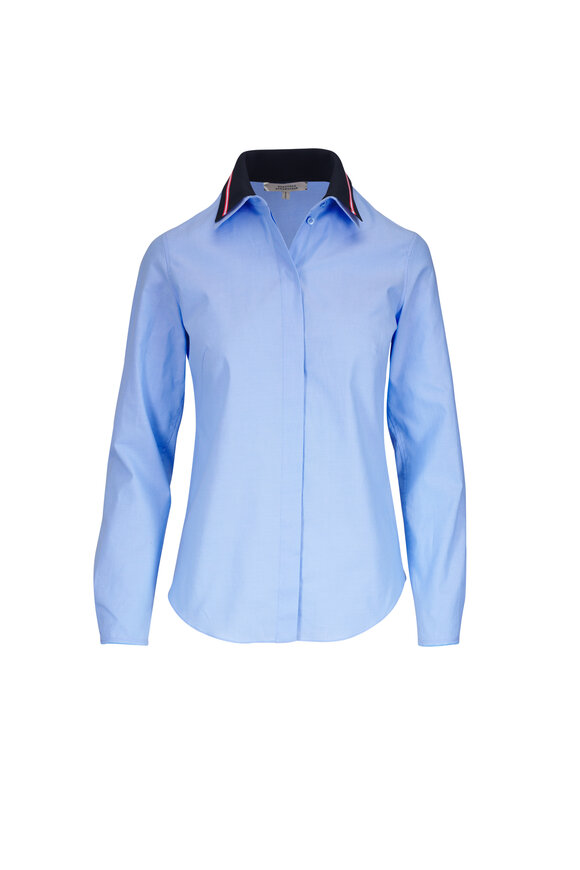 Dorothee Schumacher Oxford Blue Powerful Ease Blouse