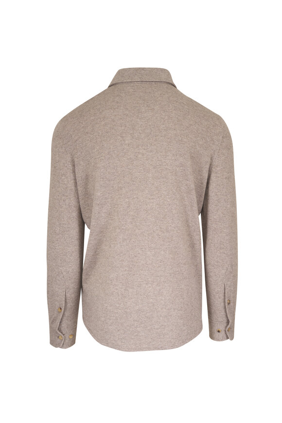 Brunello Cucinelli Stone Western Wool, Cashmere & Silk Overshirt - view 2