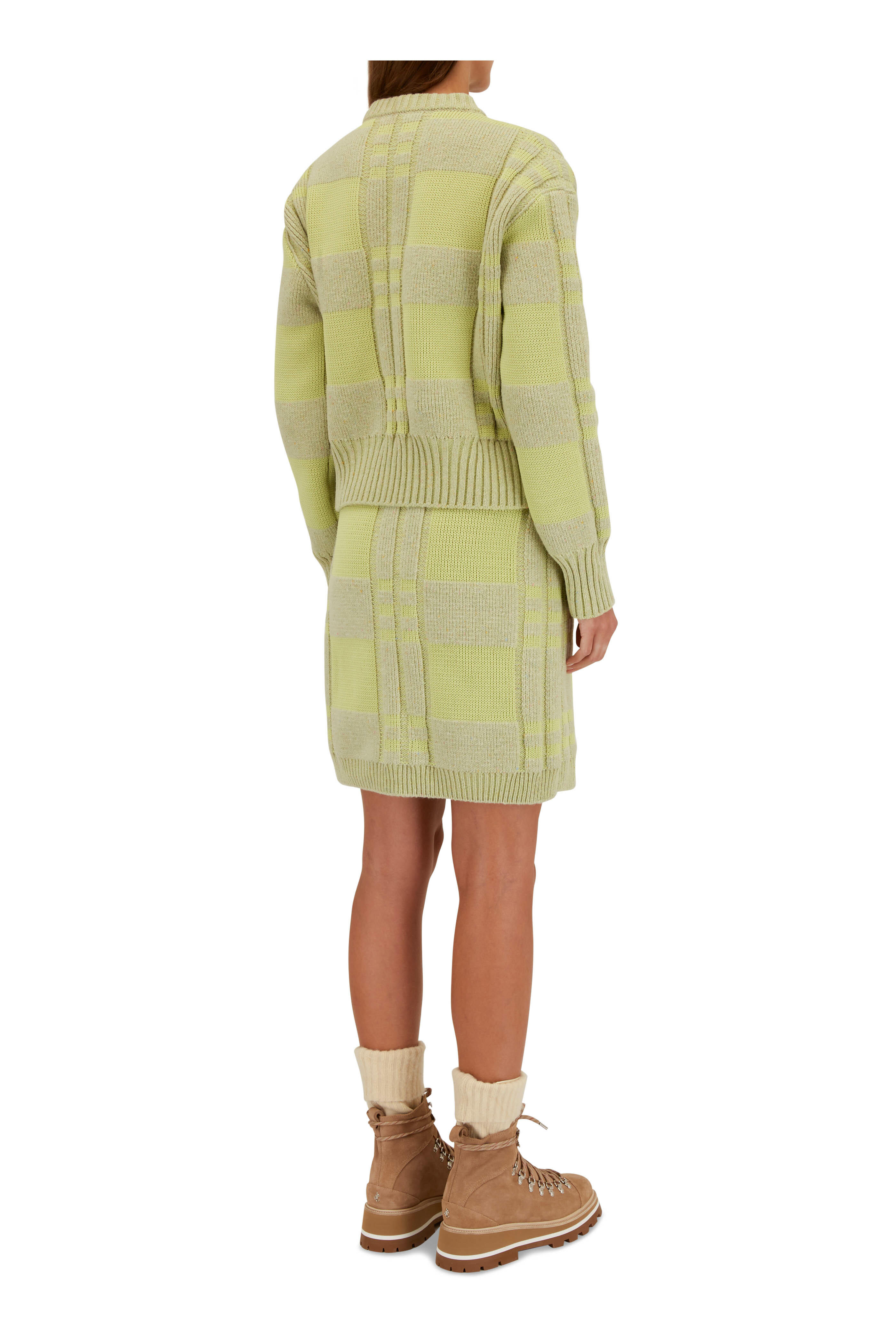 Bottega Veneta - Pistachio Waffle Knit Crewneck Sweater