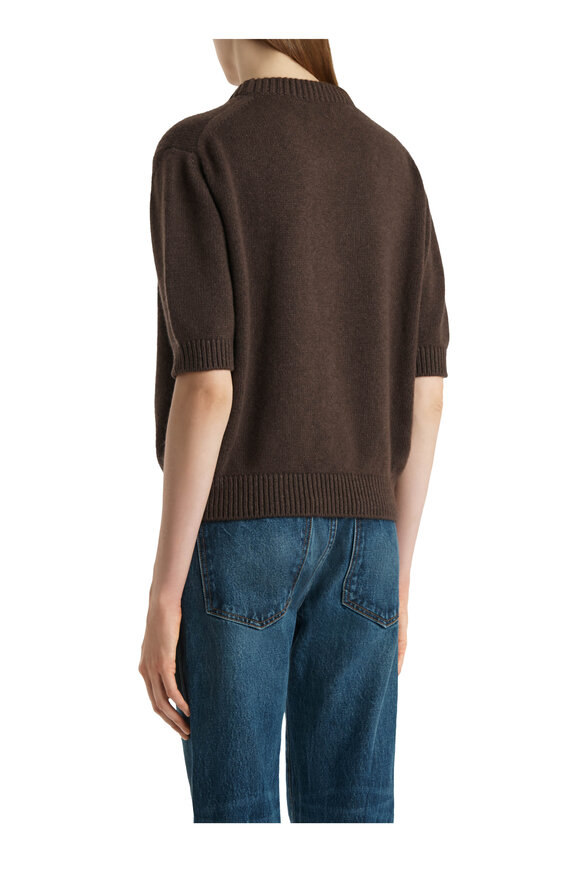 Khaite Davin Coffee Cashmere Sweater - view 3