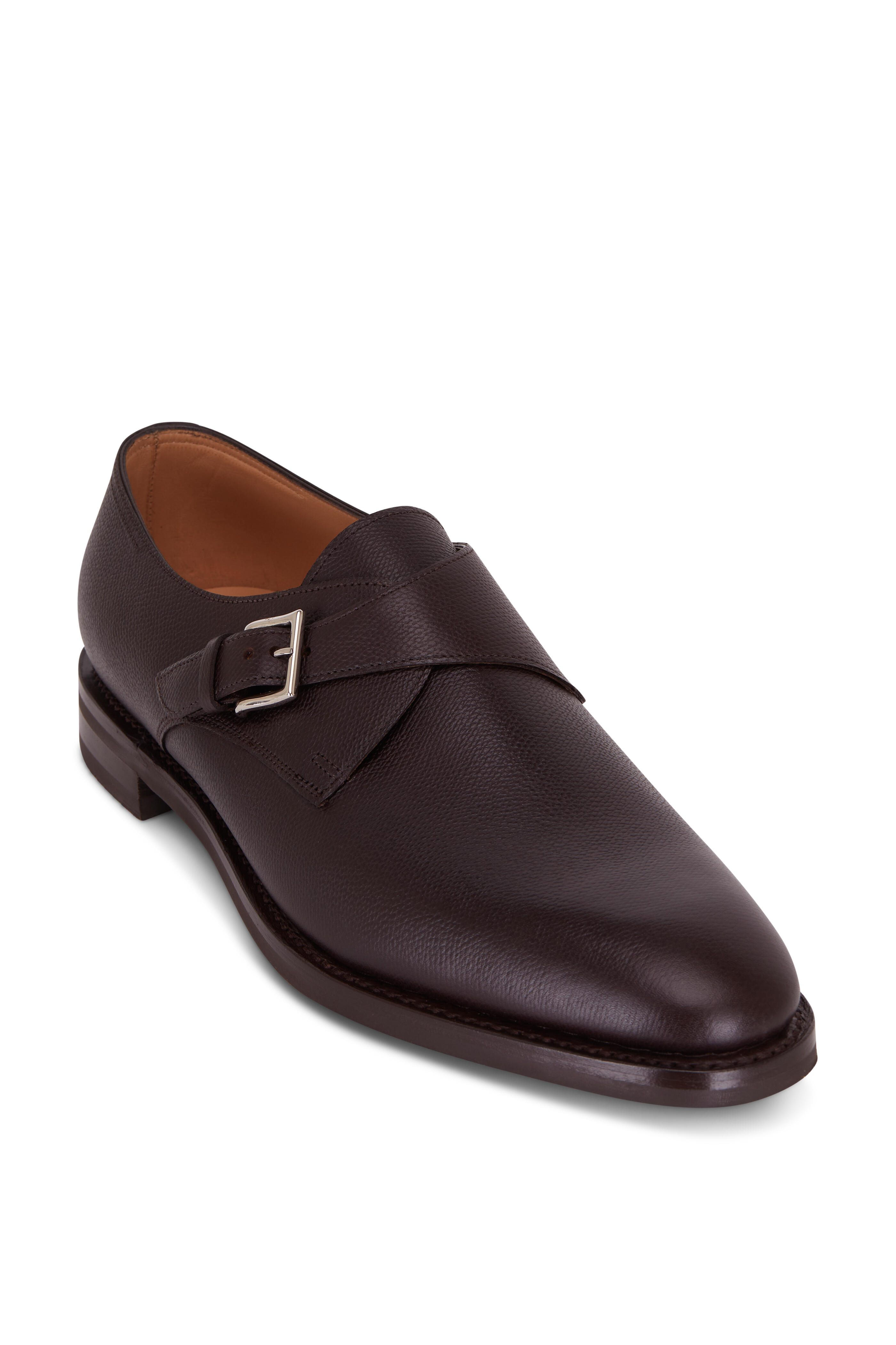 John Lobb - Ashill Brown Courchevel Leather Dress Shoe