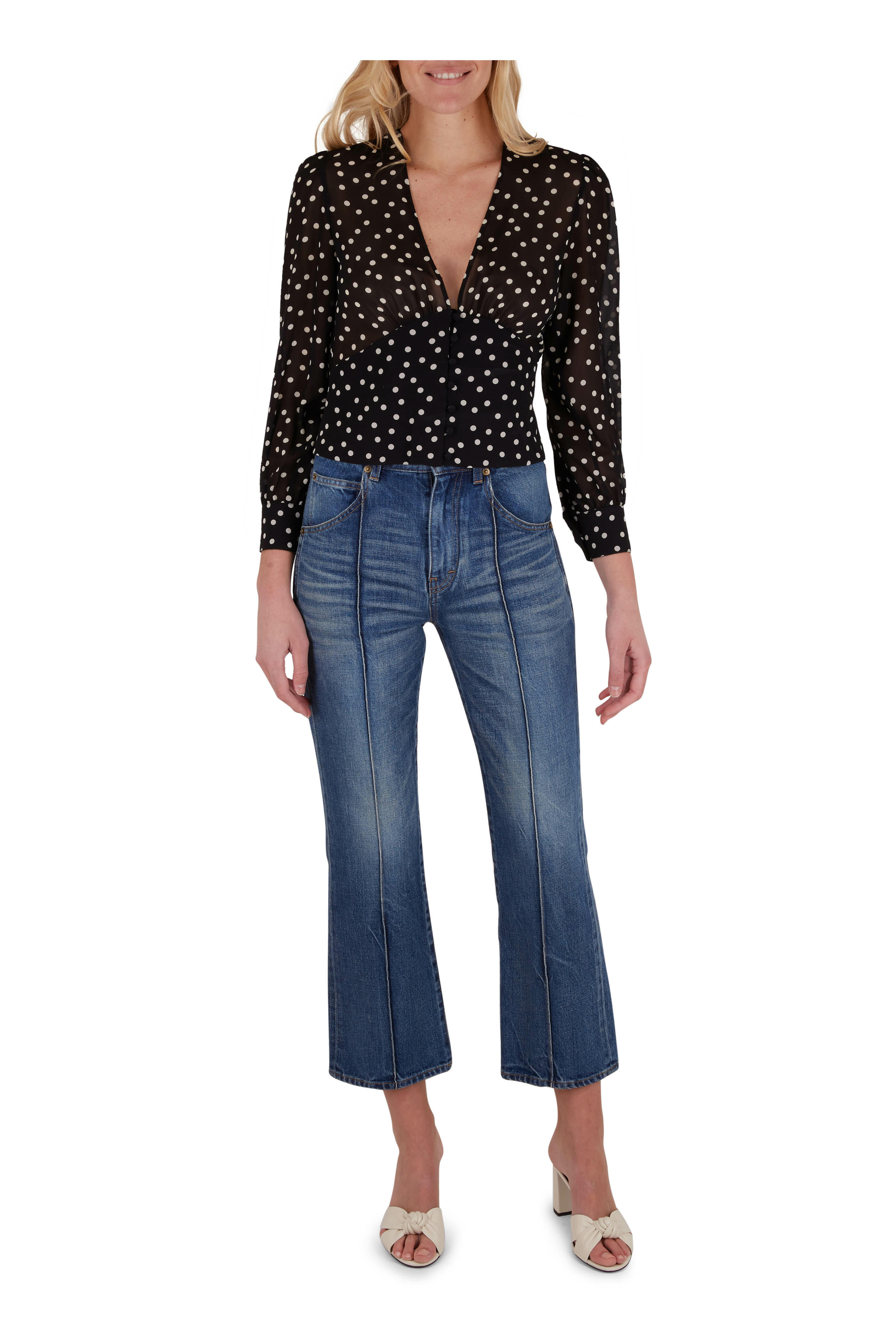 Saint Laurent - Francoise Raised Seam Jean