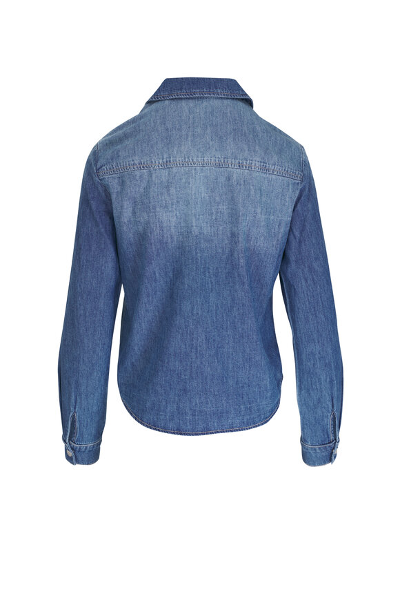 L'Agence - Isla Anvil Blue Denim Shirt