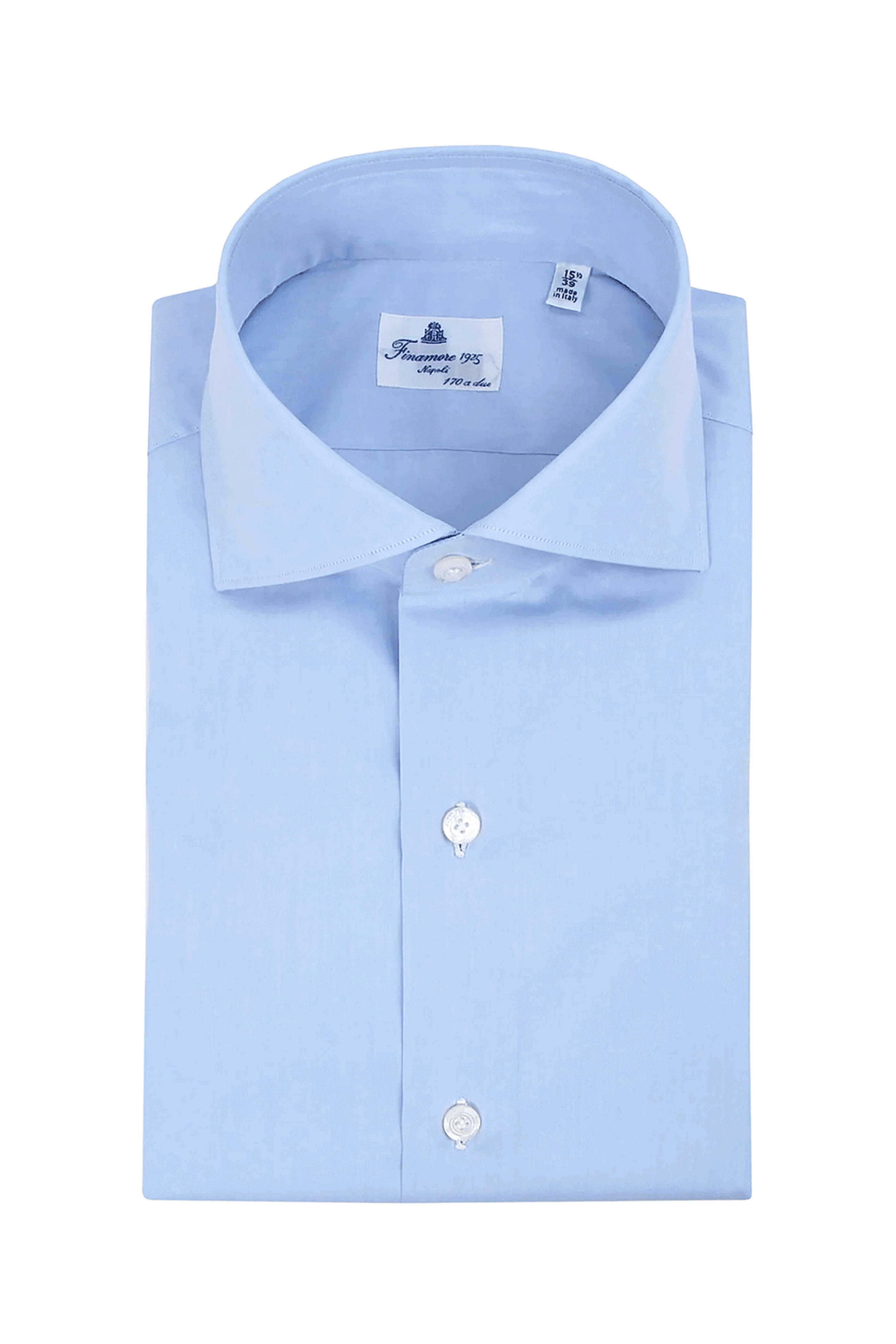 Finamore - Blue Basic Napoli 170 Cotton Dress Shirt