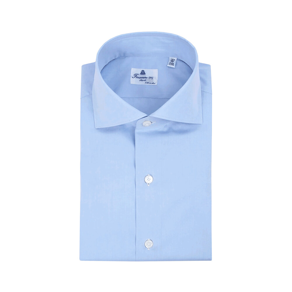 napoli dress shirt Borriello Napoli Dress Shirt Mens size 16/41 Button Up Blue Check Plaid Collared