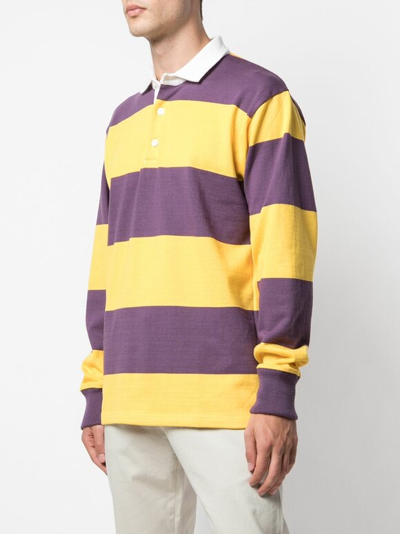 Rowing Blazers - Purple & Yellow Striped Rugby Shirt 