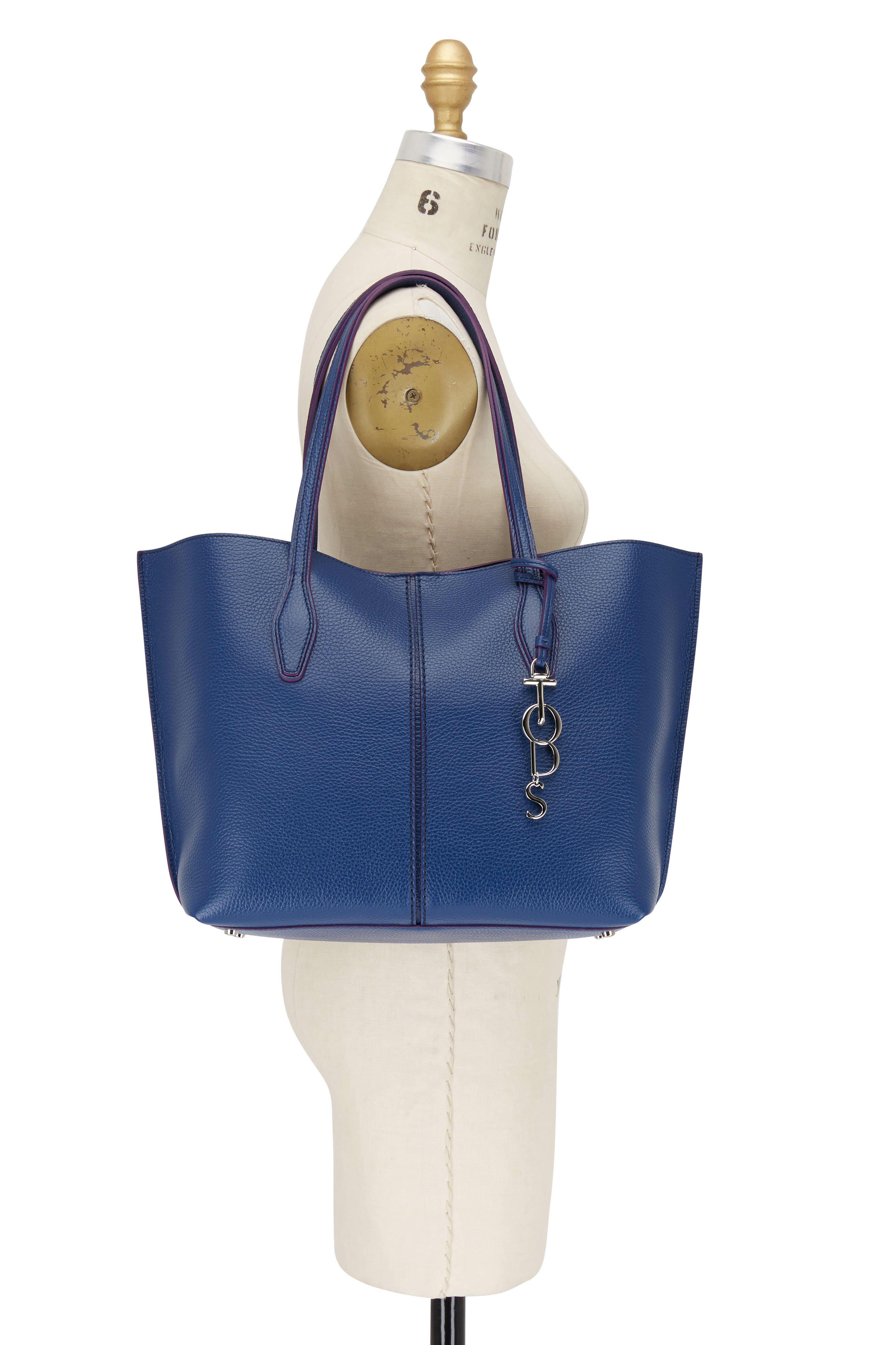 Tod's - Joy Petrol Blue Pebbled Leather Shoulder Bag