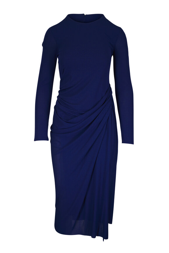 Erdem Bright Indigo Fluid Crepe Jersey Midi Dress - view 1