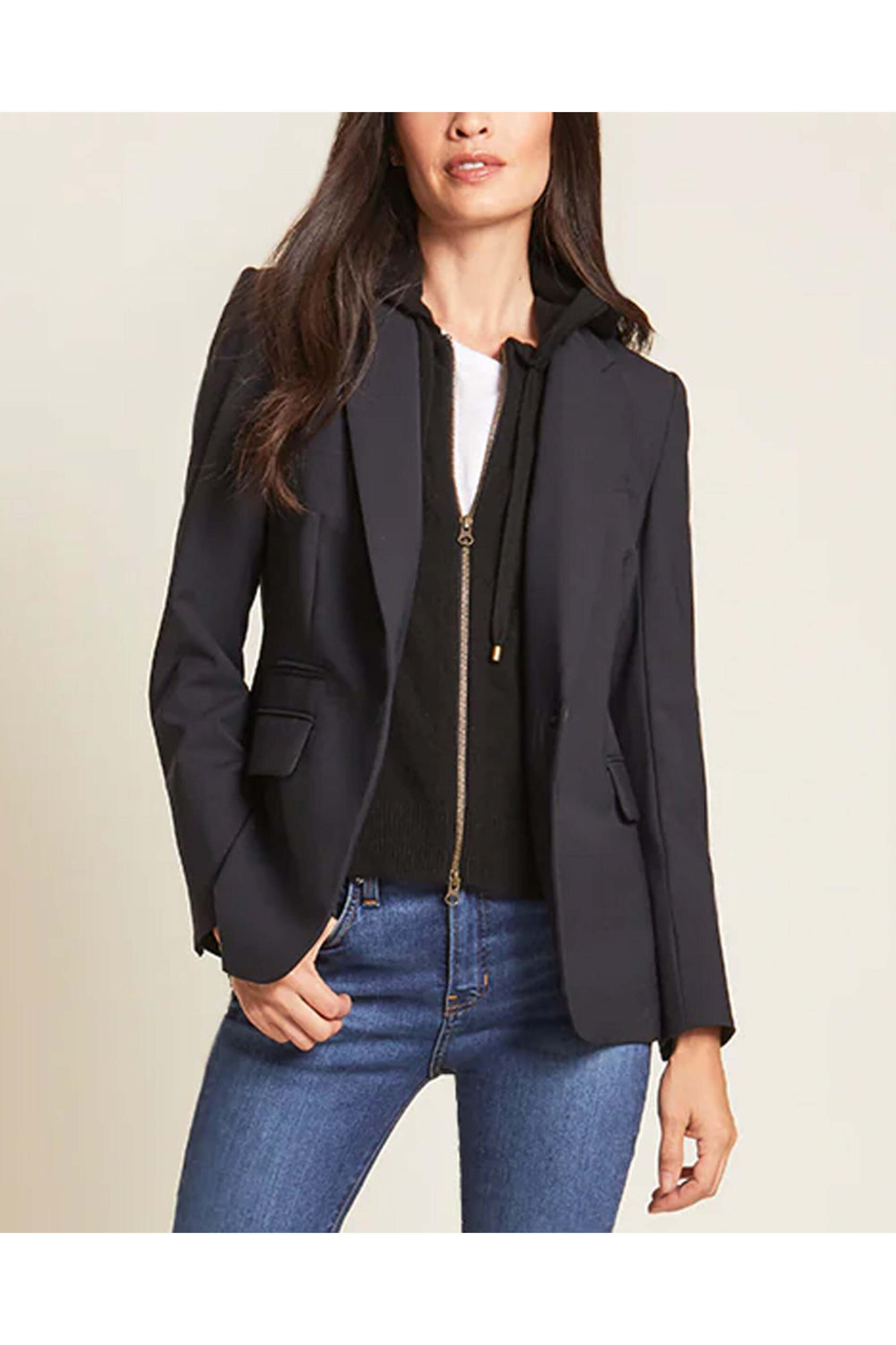 Veronica Beard - Black Cashmere Hoodie Dickey