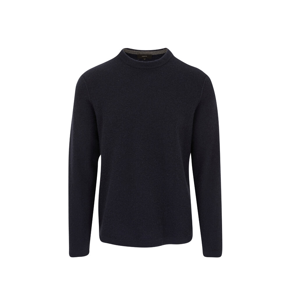 Vince - Coastal Blue Boiled Cashmere Crewneck Pullover