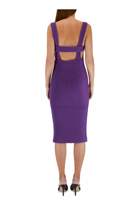 Khaite - Alessia Grape Knit Dress 