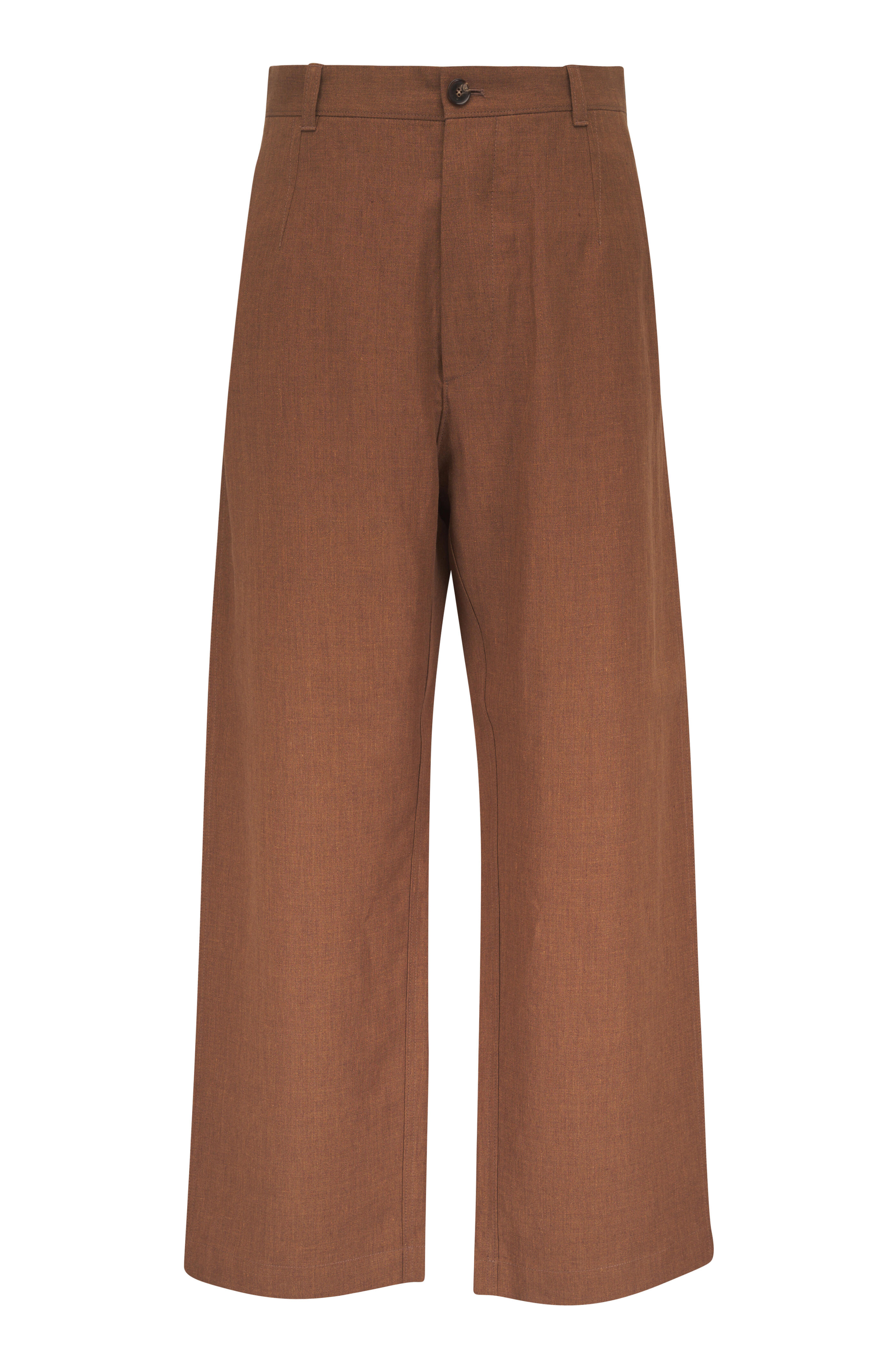 Loro Piana - Dark Sand Fuji Linen Trousers - view 1
