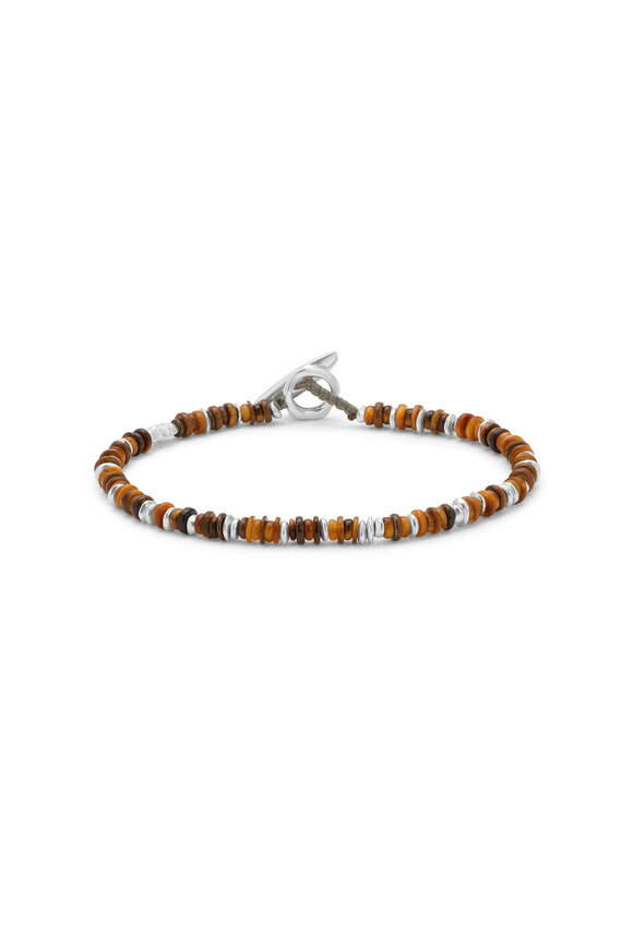 M. Cohen Sterling Silver Tiger's Eye Pillon Bracelet - view 1