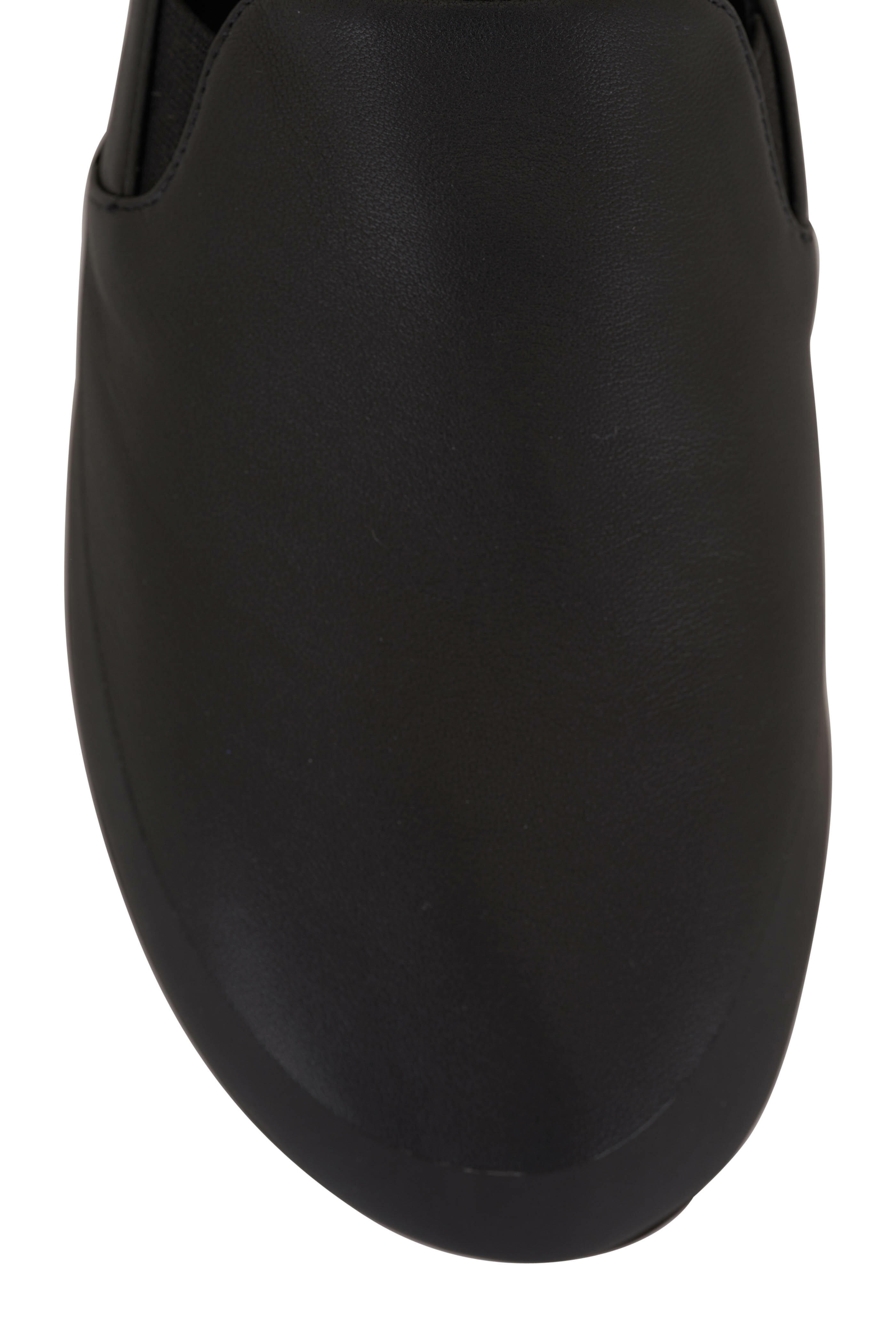 The Row - Black Tech Leather Loafer | Mitchell Stores