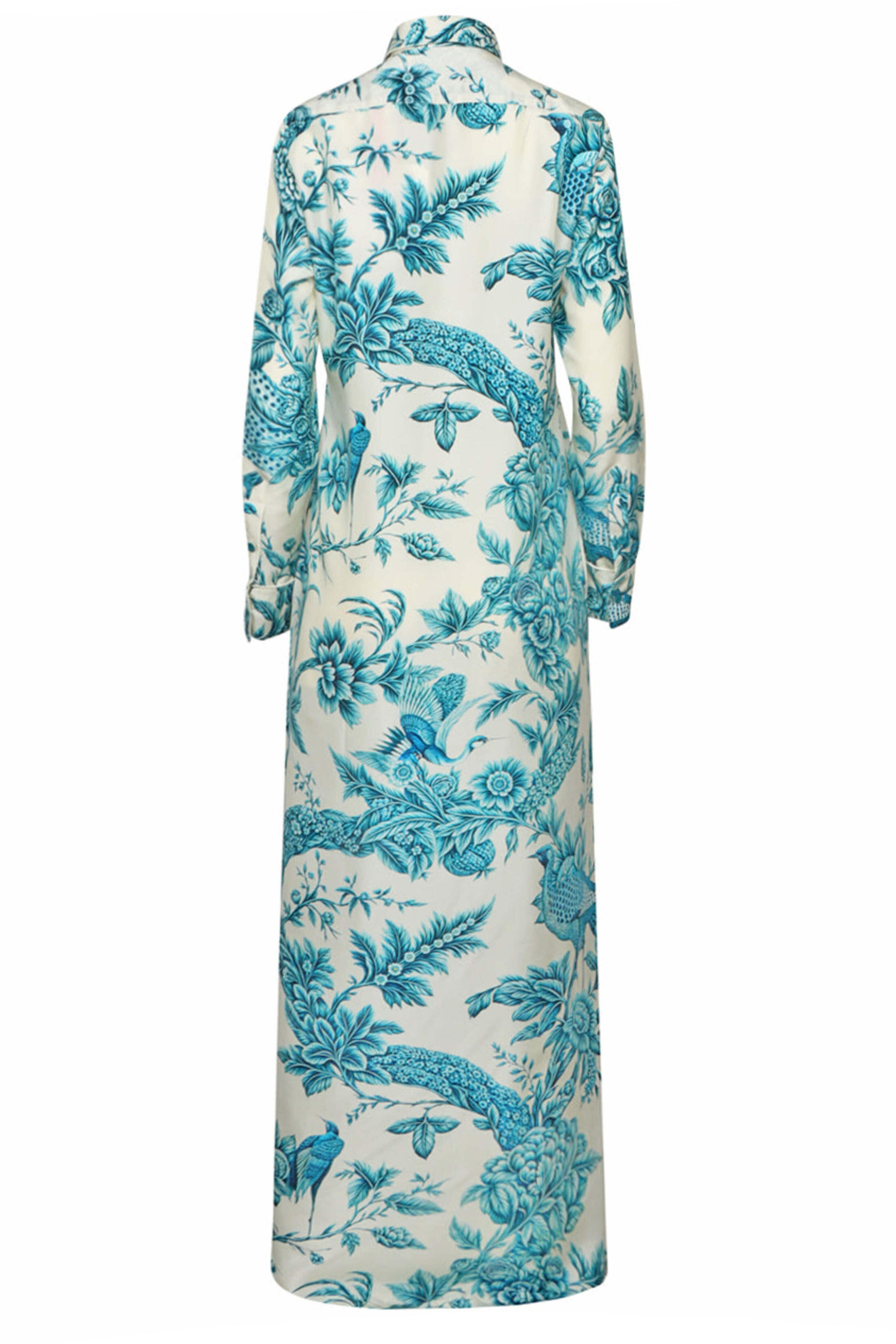 F.R.S. - Blue Toile Silk Antea Dress