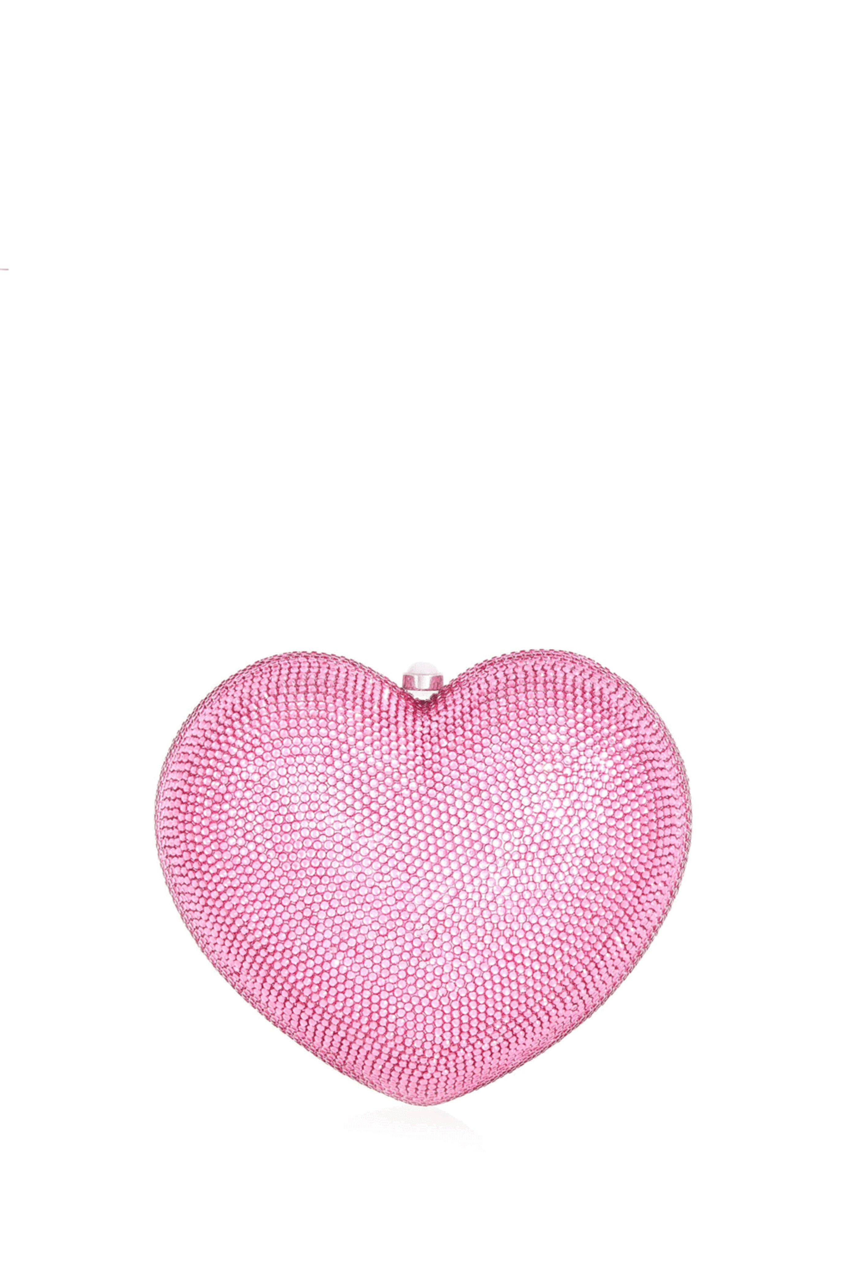 Judith Leiber Couture - L'Amour Petit Coeur Pink Crystal Heart Clutch