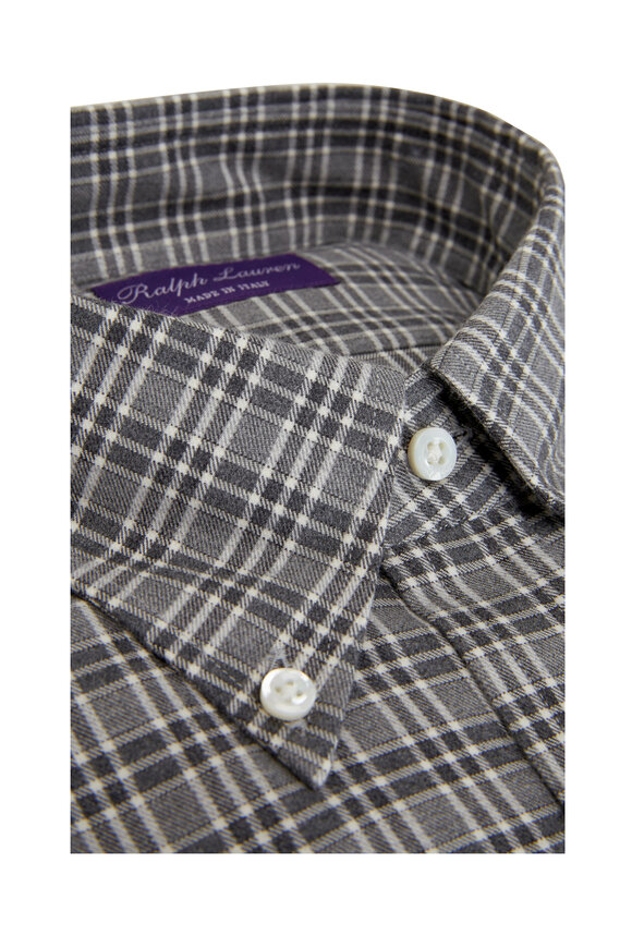 Ralph Lauren Purple Label - Gray Plaid Sport Shirt