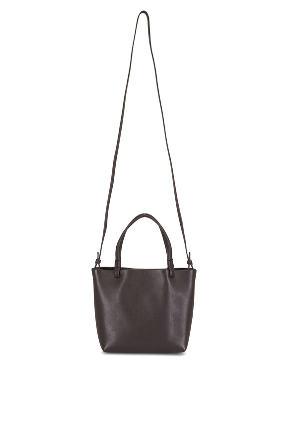 The Row Small Park Walnut Grained Leather Tote - view 2
