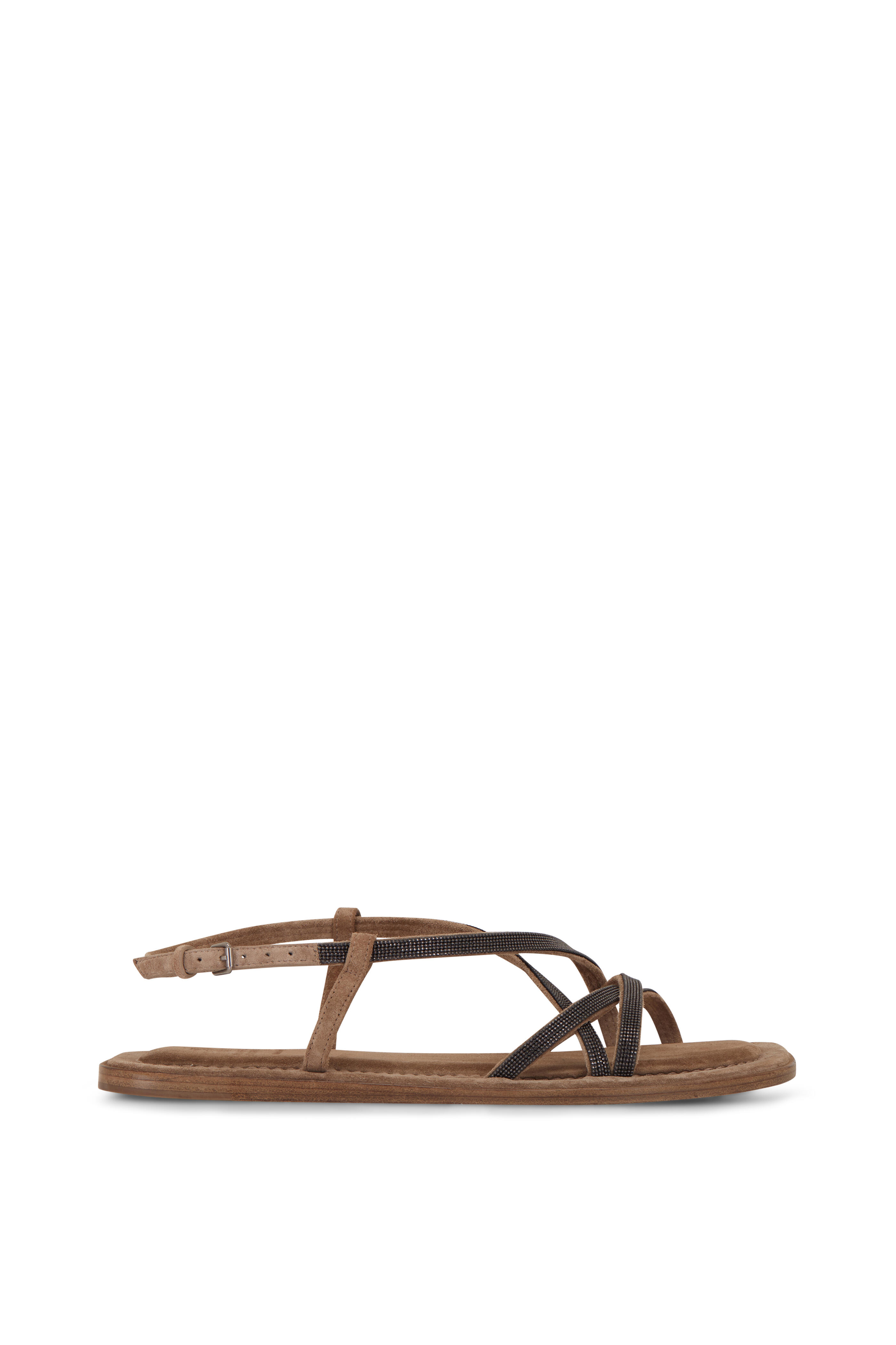 Brunello Cucinelli - New Ice Strappy Flat Sandal