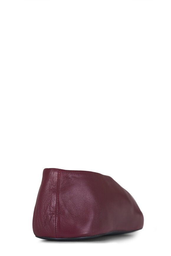 The Row Stella Carmine Shearling Lined Flat - view 3
